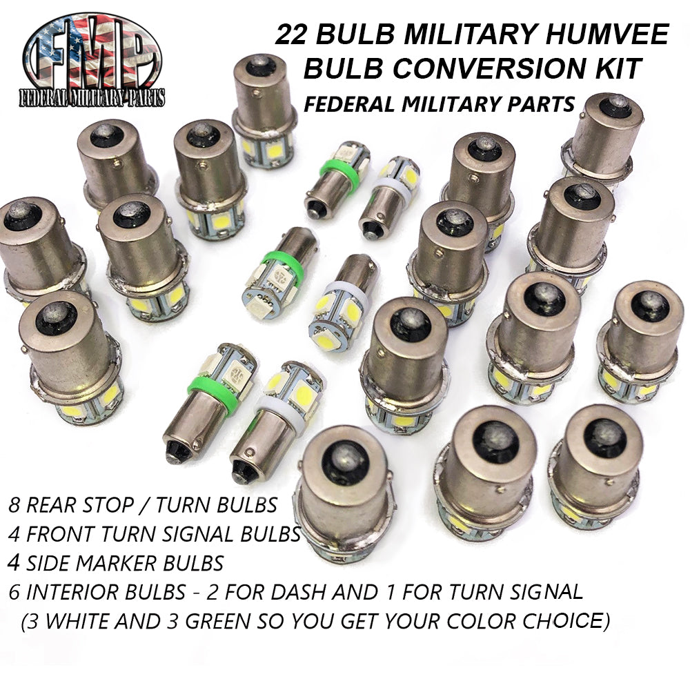 22灯泡L.E.D.转换套件 - 军用Humvee HMMWV的替换灯泡