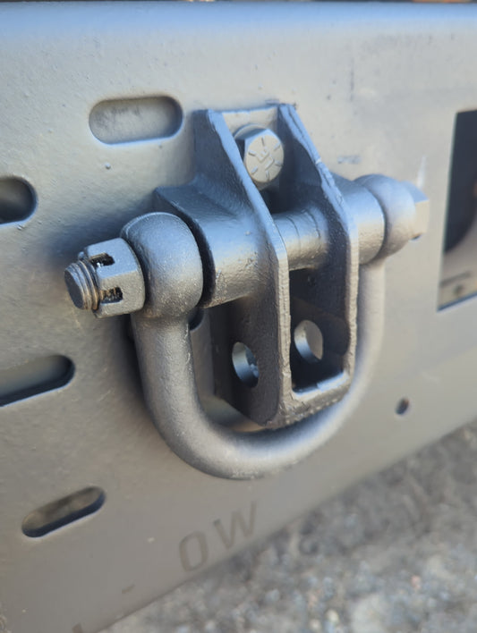 Front Bumper 4pc Clevis Assembly (Mount + Clevis), Compatible with HUMVEE