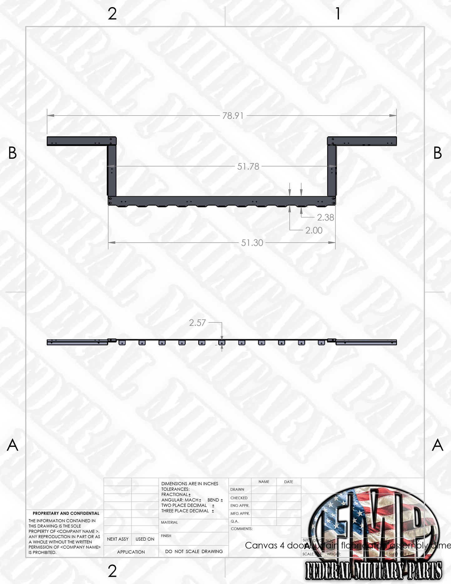 Sellador de suelo de lona para cortina trasera (4 plazas), compatible con Humvee M998