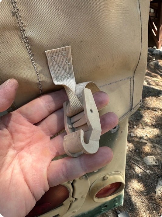 PLASTIC Hook C for Military Canvas Tan, Black or White