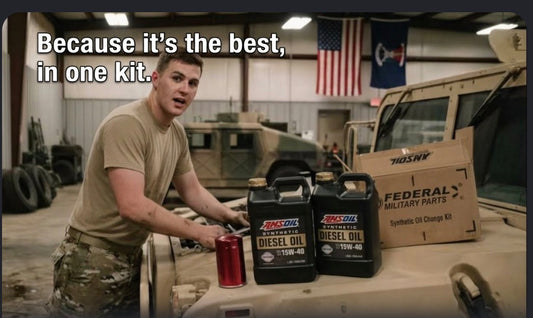 Synthetic Oil Change Kit - Amsoil Military - For HUMVEE - 2 Gallons + Filter