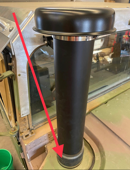 Straight Coupler - 4” x 4” for Military Humvee