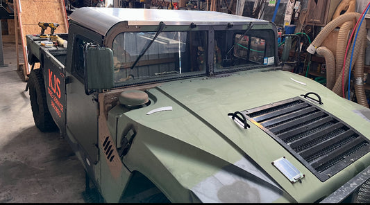 Complete 2- Man Hard Cab Kit - 2 Hard Doors, 1/8” Hard Top Roof, IRON CURTAIN fits M998 MILITARY HUMVEE