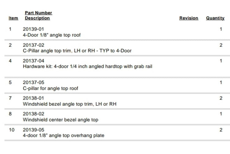 4-manna hård topp militär humvee M998 1/4" aluminiumtak