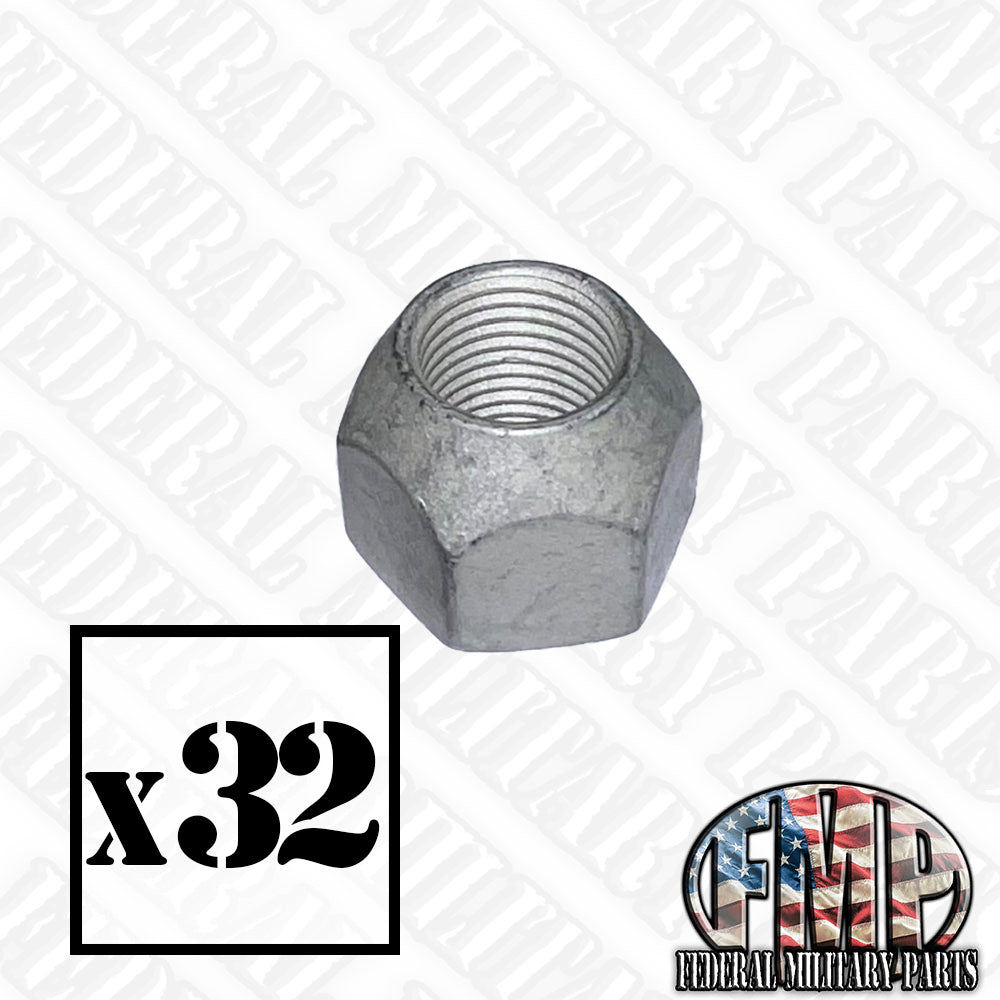 OEM Tapered Lug Nuts (aka Gear Hub Nuts) -for Mounting Military Tires including Humvee Wheels and Military Trailers