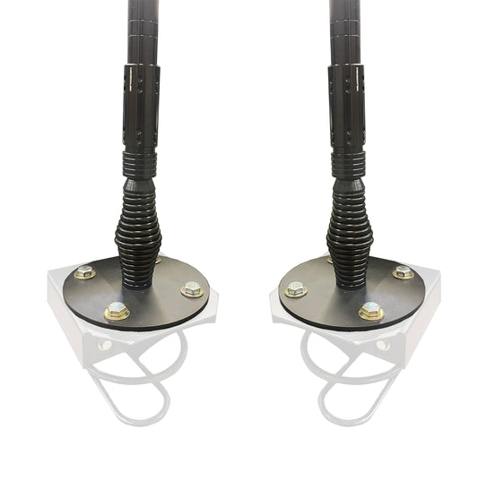 Dual Antenna Kit + Round Base Plates (No Bracket) Not OEM Fits Military vehicles including HUMVEE