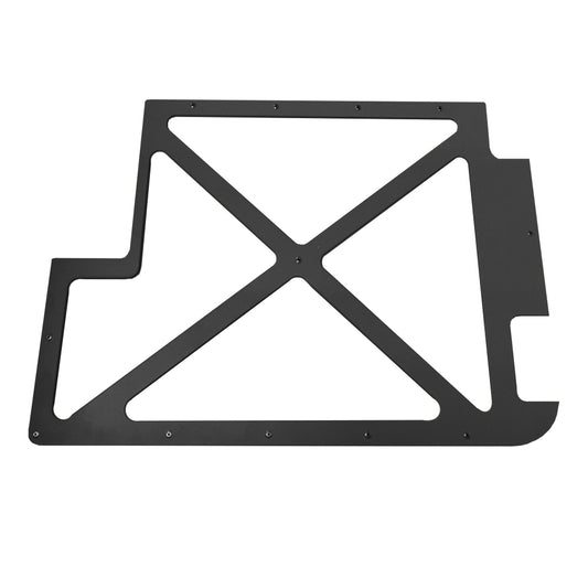 One Piece X-door Overlay X-pattern Choice Of Front Or Rear, Black