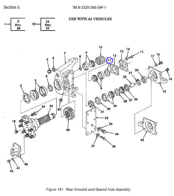 Seal, Geared Hub (Input), for HUMVEE 5330-01-180-9099