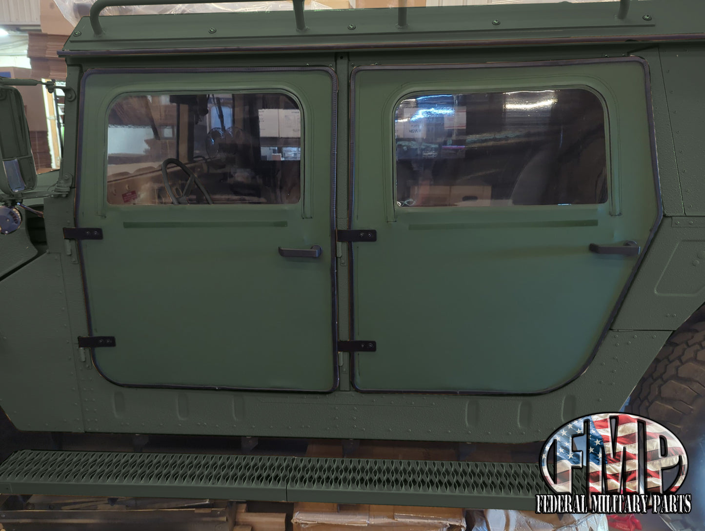 Complete Soft Canvas Cab Kit- 4 Man Cab- GREEN- Includes Soft Top + 4 Doors + Rear Curtain + Rear Curtain Installation Kit