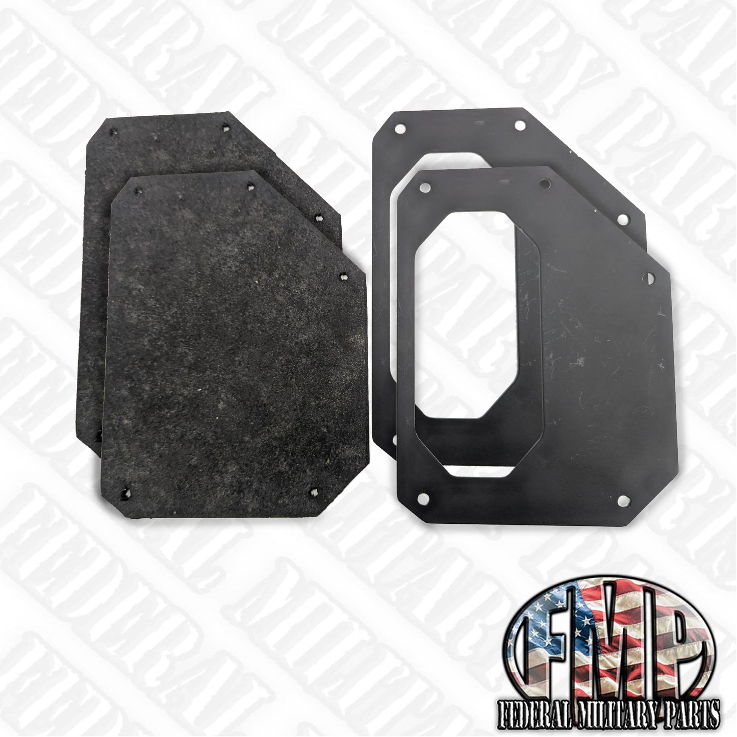 Hood Reinforcement Plates, Pair, Fits Military Humvee