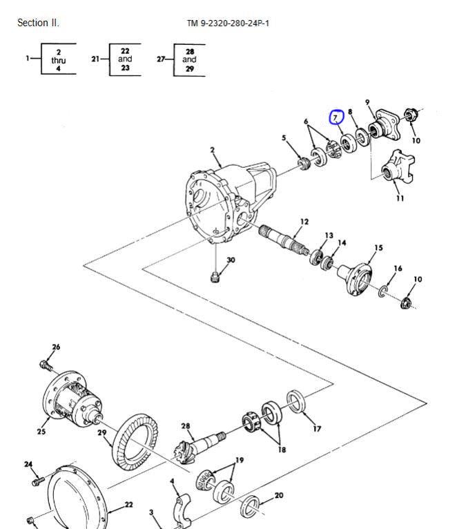Seal, Axle Pinion, fits HUMVEE 5330-01-174-8146
