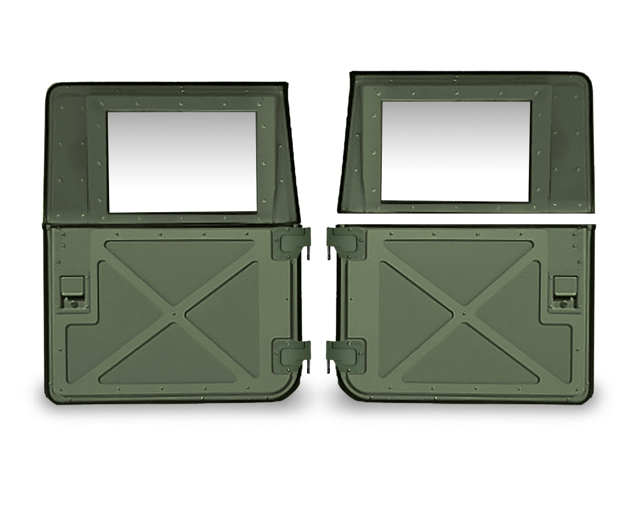 Front 2 Only Split X-Doors Convertible from Full Doors to Half Doors fits AM General Humvee