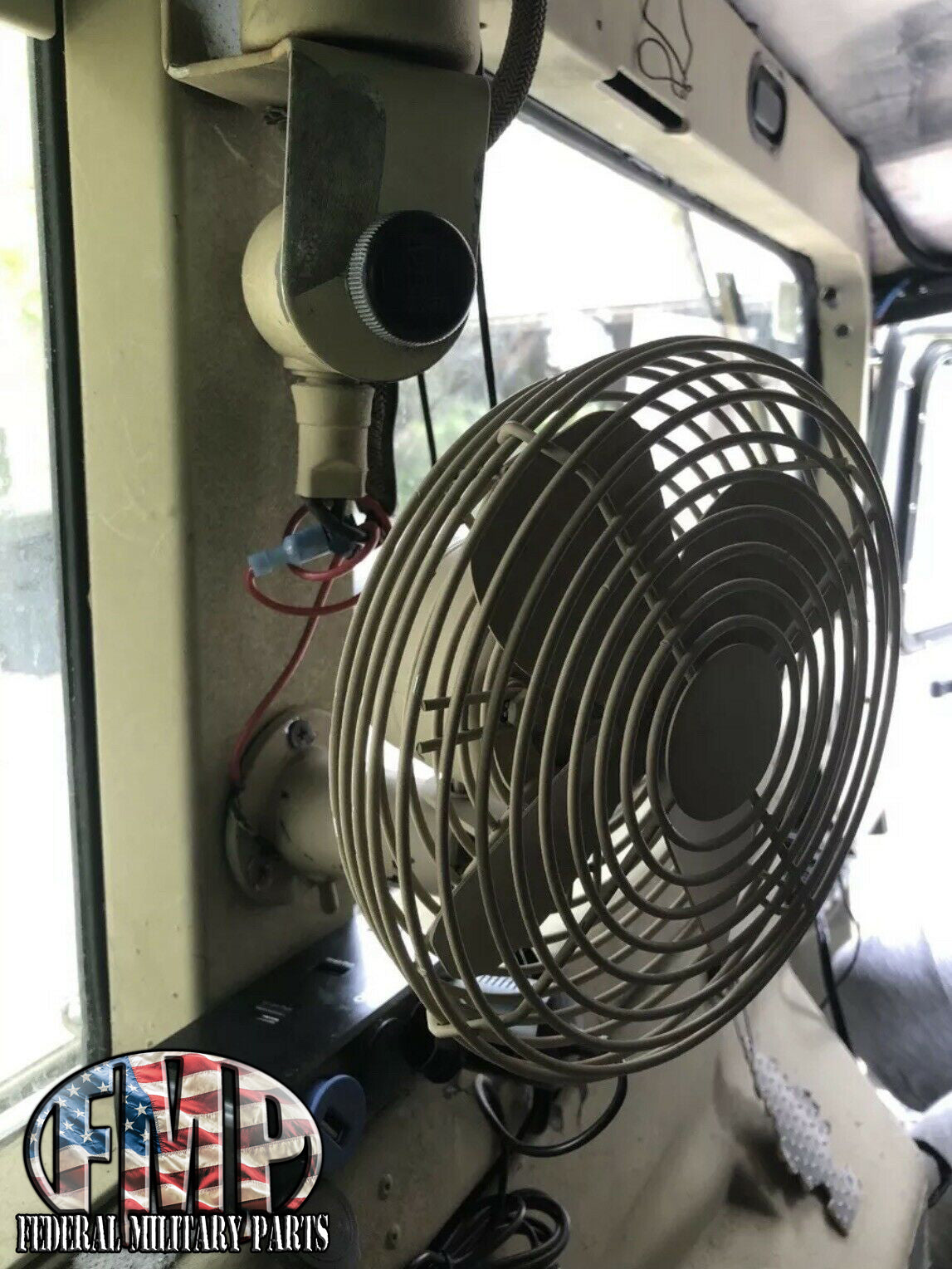 Ventilador de descongelación y refrigeración de cabina/parabrisas, color tostado, para camión militar Humvee M998, 24 V