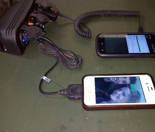 24V Cell Phone Charger KIT / 2 USB Ports / Cigarette Lighter Kit for Military Humvee