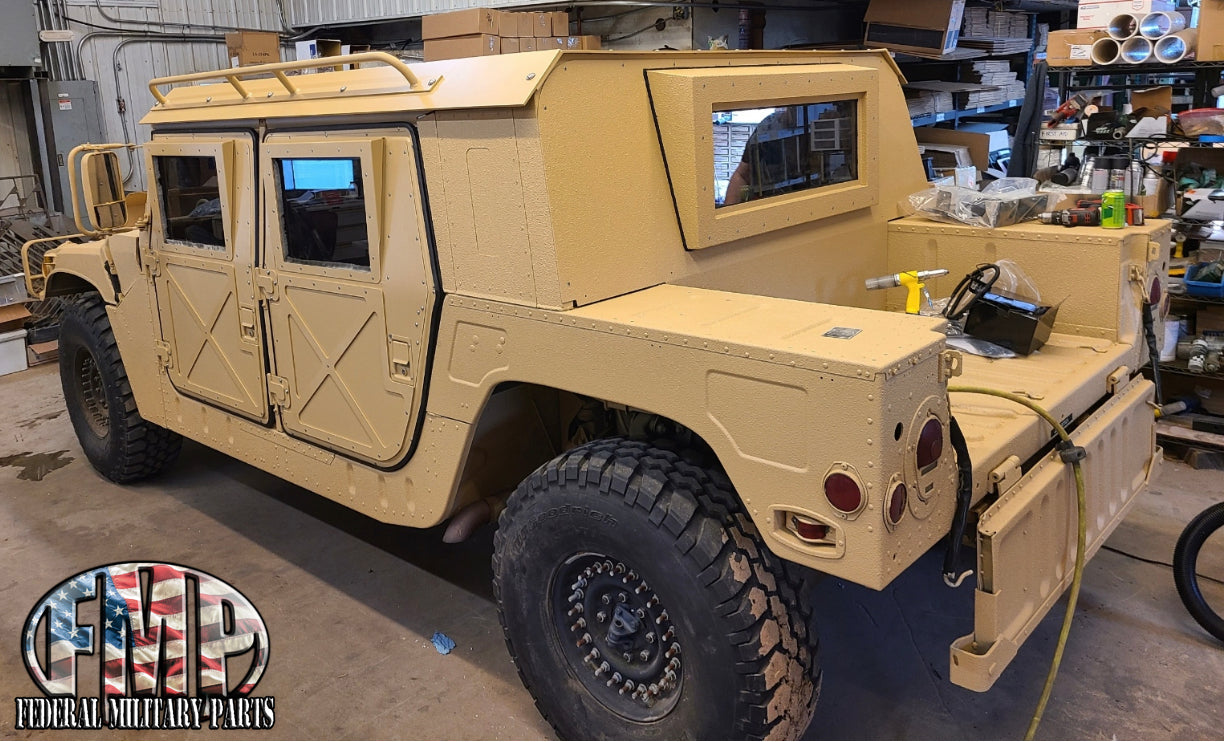 4 Man Extended Length Roof and Cab Extension for Military Humvee 1/4” Tactical Aluminum Roof