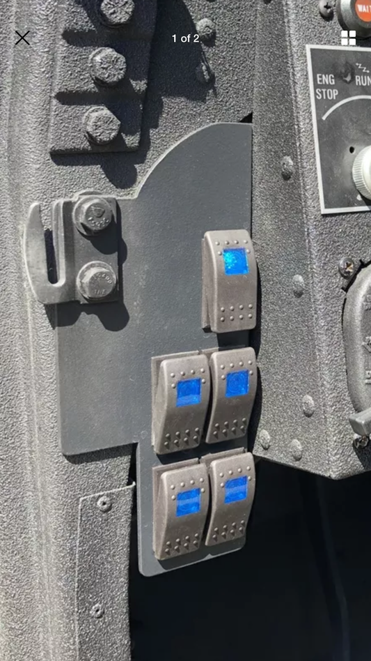 مضاءة لوحة تبديل الروك -- 5 عصابة -- 24V -- تحديد مع أو بدون مفاتيح