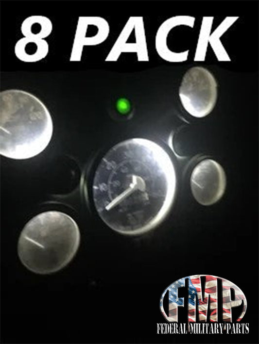 8 包 HMMWV LED 酷白色破折号灯泡 24V LED M998 更换灯灯