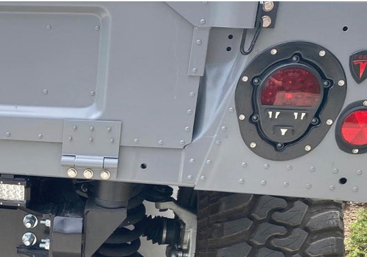 2 Black Stop Turn Tail Lights - Signal Brake Stop Turn Light Assembly - Black - 24V - Universal for Military Wheeled Vehicles and Humvee