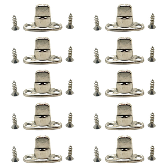 10 PK + SCREWS - Marine Boat Sail Canvas Tarp Twist Tie Connector Fastener