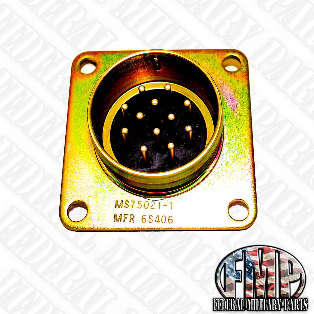 Set MS75021-1 Brass 12-Pin Socket And Socket Cover Plate 7731428