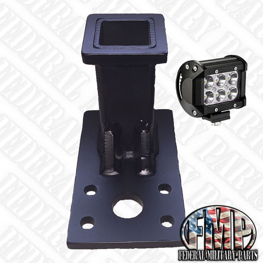 "Pinball" (Tm) " 2" Receiver Hitch + Backup Light fits M998 Humvee Hmmwv M151a1 Jeep