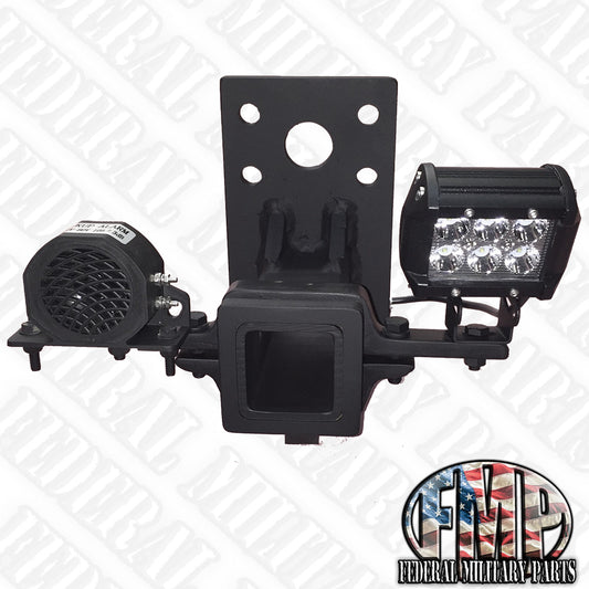 HUMVEE PB HITCH & BACKUP ALARM & BACKUP LIGHT COMBINED M998 -KEINE MOUNTING HARDWARE