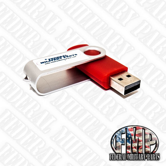 USB Flash Drive 11.500+ Sida M998 Armé Humvee HMMWV Reparation Operatörsdelar Böcker