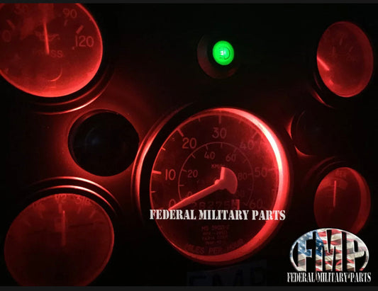 2 Pack RED DASH BULBS - 24v LED, fits Military Humvee M998