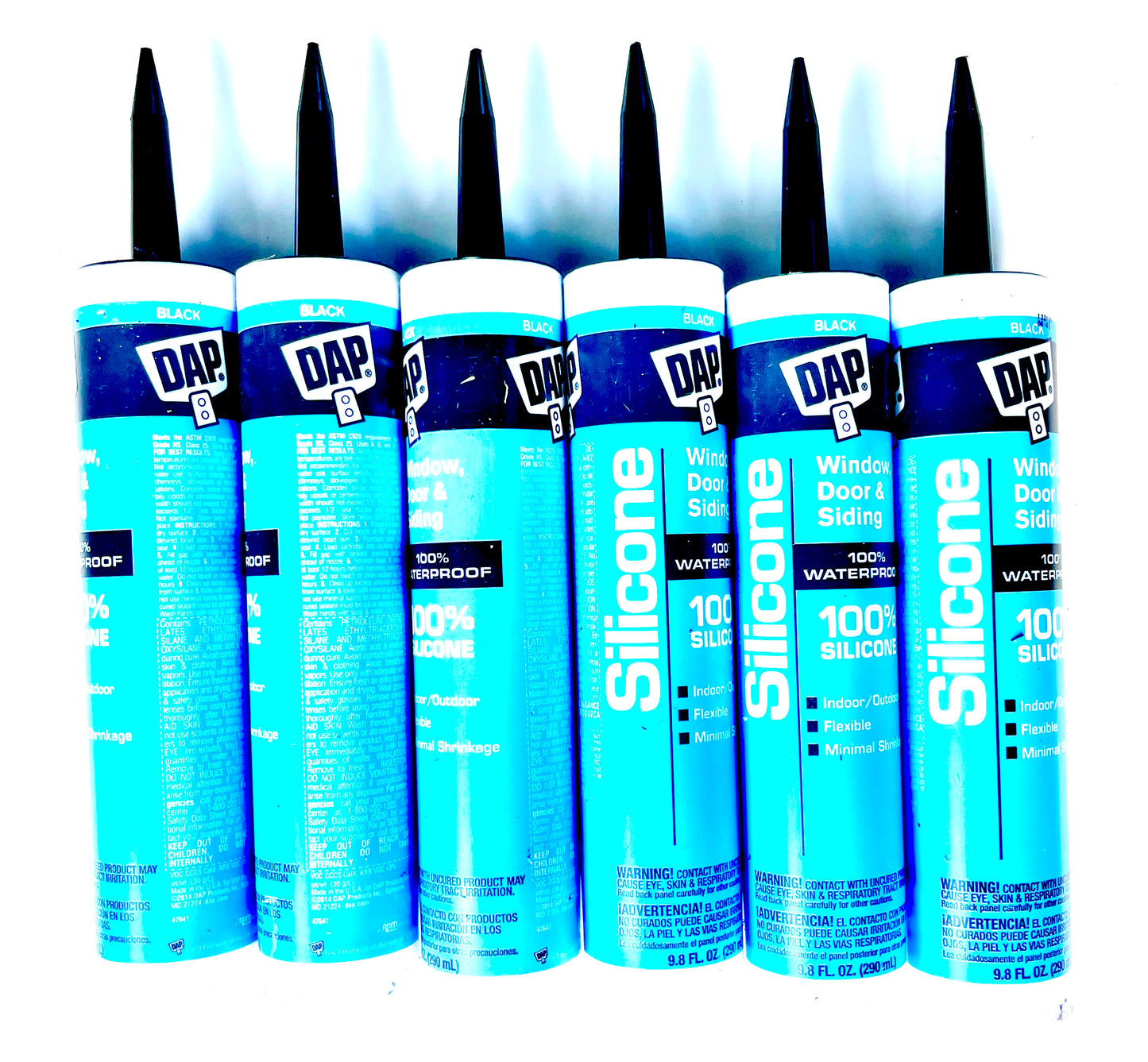 Multipurpose RTV 100% Pure Silicone Sealant Black Caulk, 10 oz, Black, Temp Range -50 to 450 Degrees F