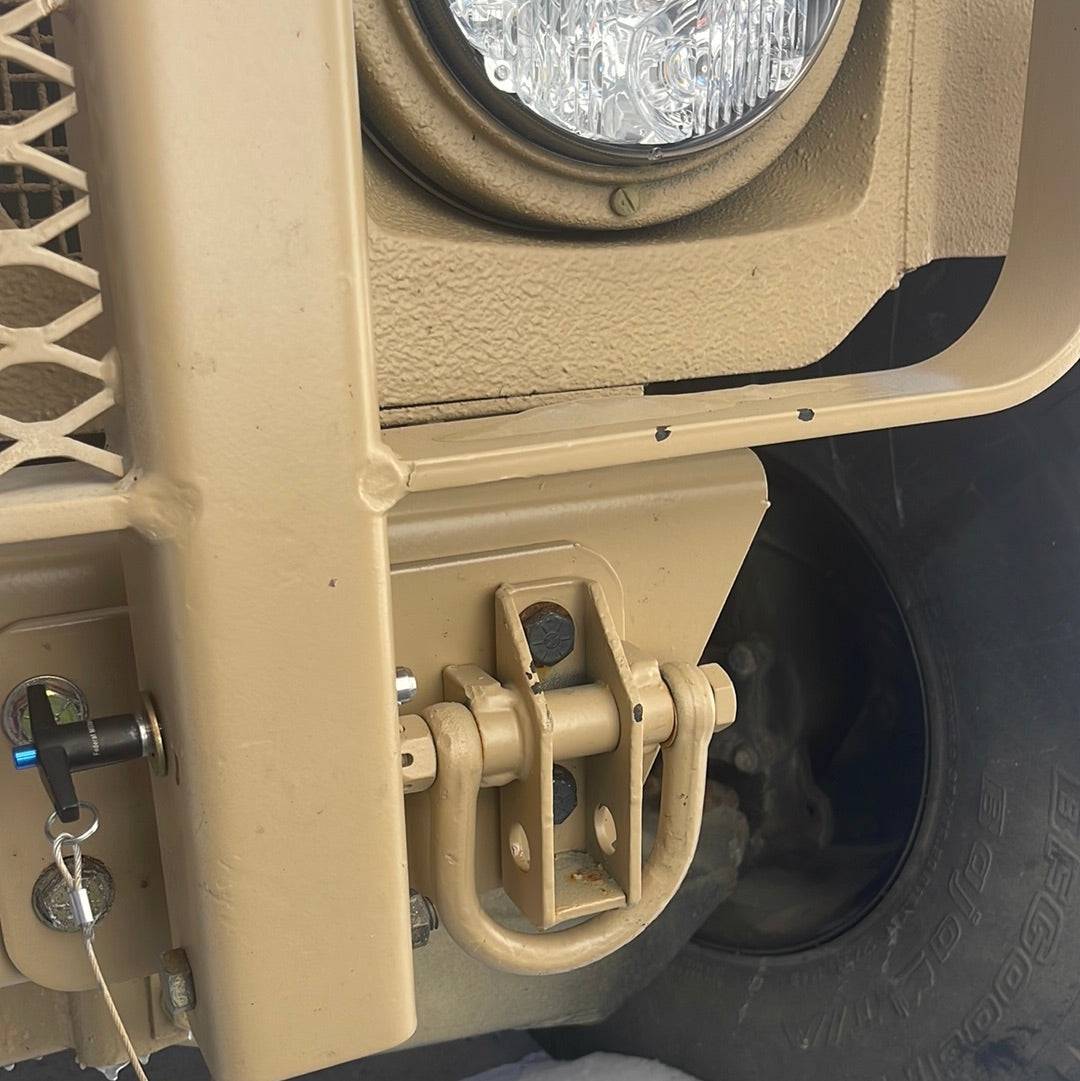 1 OEM Forged Shackle + Hardware (3 parts) fits MILITARY HUMVEE 12342354 Bumper