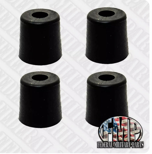 Window Rubber Bumper Stop - 4 Pack - for Hard X-Door Military Humvee M998 Hard Door