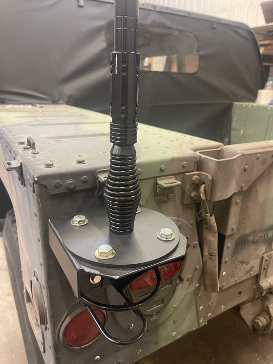 Kit de antena - SIN ILUMINACIÓN - Kit de base y soporte de montaje No OEM Compatible con HUMVEE