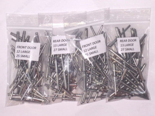 Stainless Steel Rivet Kit - For One Door - fits Humvee X-Door M998 HMMWV - For Mounting Door Skins