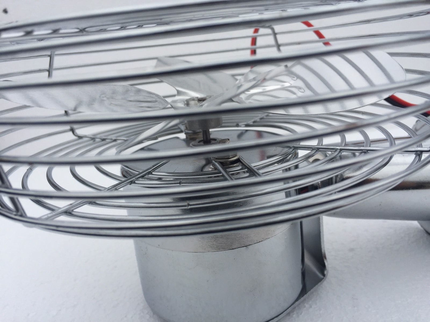 Truck Cab / Bus Van Windshield / Cooling Fan / Defrost Chrome 12v