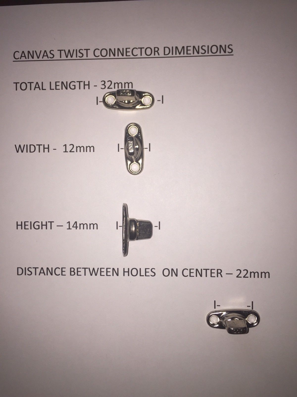 Paquete de 10 conectores giratorios de lona marina negra