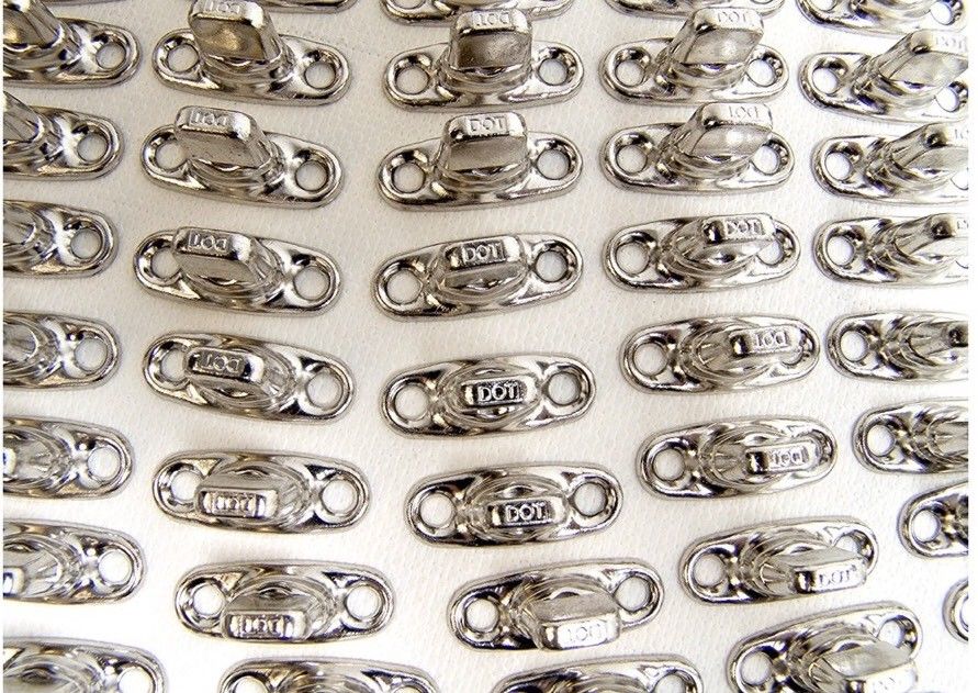 CONECTORES DE GIRO PARA LONA - DOBLE ALTURA PARA 2 CAPAS DE LONA - PAQUETE DE 20 INOXIDABLE SIN HERRAMIENTAS