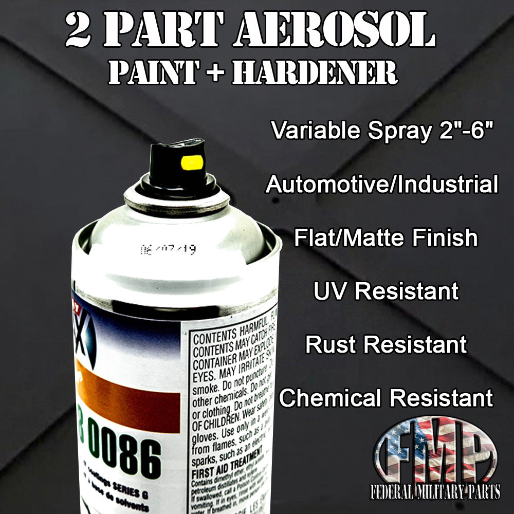 One Can Military Spray Paint in Black, Brown, Tan or Green Two