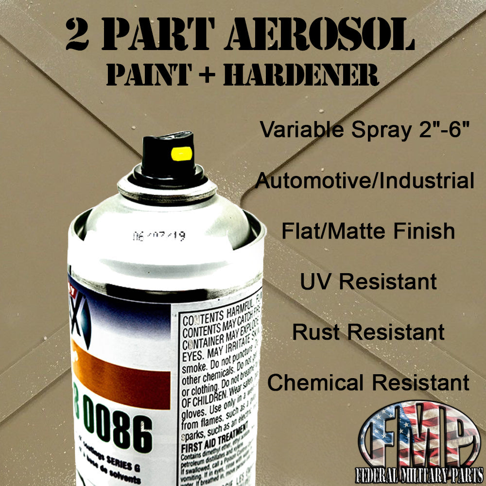 One Can Military Spray Paint in Black, Brown, Tan or Green Two Parts In One Can Includes Hardener M998 Humvee