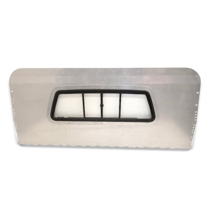 Rideau de fer (aluminium) avec fenêtre coulissante (2 portes ou 4 porte de porte - même prix)