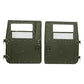 Hard "X" Military Doors for Humvee, Pair of Front or Rear - Black, Tan, or Green Hard Doors