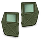 Hard "X" Military Doors for Humvee, Pair of Front or Rear - Black, Tan, or Green Hard Doors