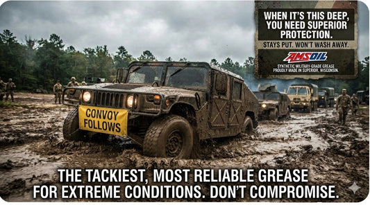 AMSOIL NLGI #2 Synthetic Polymeric Off-Road Grease15 oz. Cartridges - For All Military Vehicles