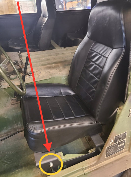 Rod + Hardware Kit for Drivers Seat Adapter Plate on Military Humvee - 2 Rods + Hardware