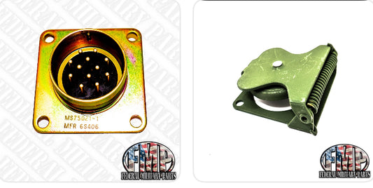 Set MS75021-1 Brass 12-Pin Socket And Socket Cover Plate 7731428