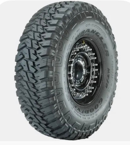 Mounted Spare Tire (1 TIRE) - 90% - 100% Tread - Goodyear and BFG radial 37" fits Humvee M998 HMMWV