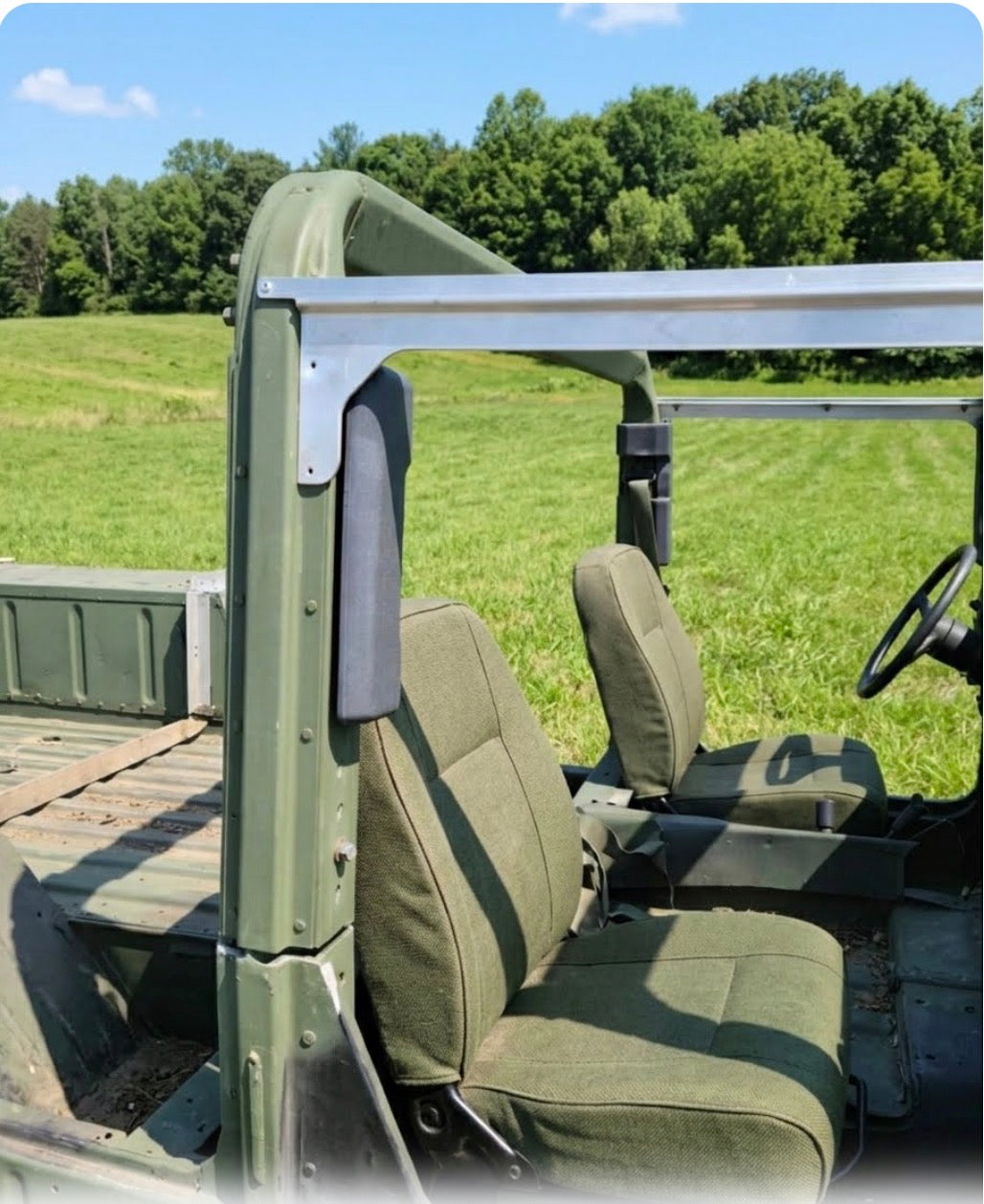 2nd Gen. Roof Side Rail Pair with Built-In Door Gap Filler, 2-Door or 4-Door, fits HUMVEE