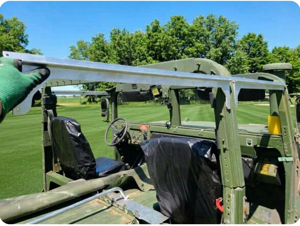 2nd Gen. Roof Side Rail Pair with Built-In Door Gap Filler, 2-Door or 4-Door, fits HUMVEE