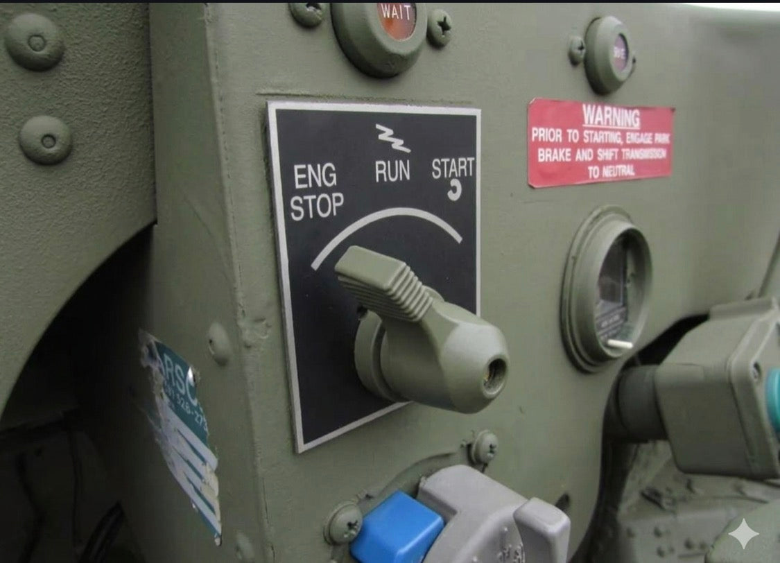 Interruptor de encendido con llave estilo militar OEM compatible con todos los vehículos militares, incluido Humvee, etc.
