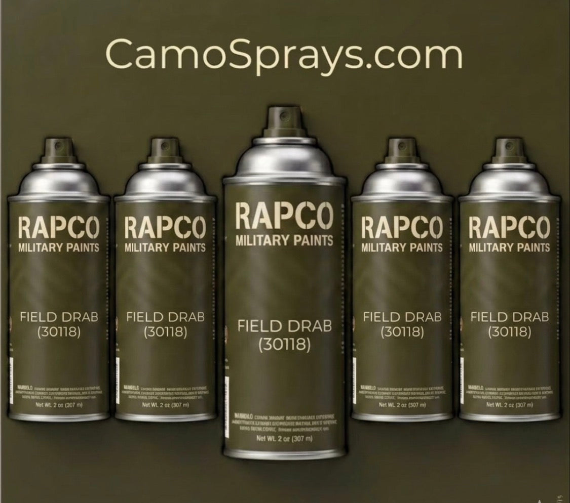 RAPCO 30118 Camouflage Field Drab Brown Spray Paint (CARC Substitute) - 6 Pack