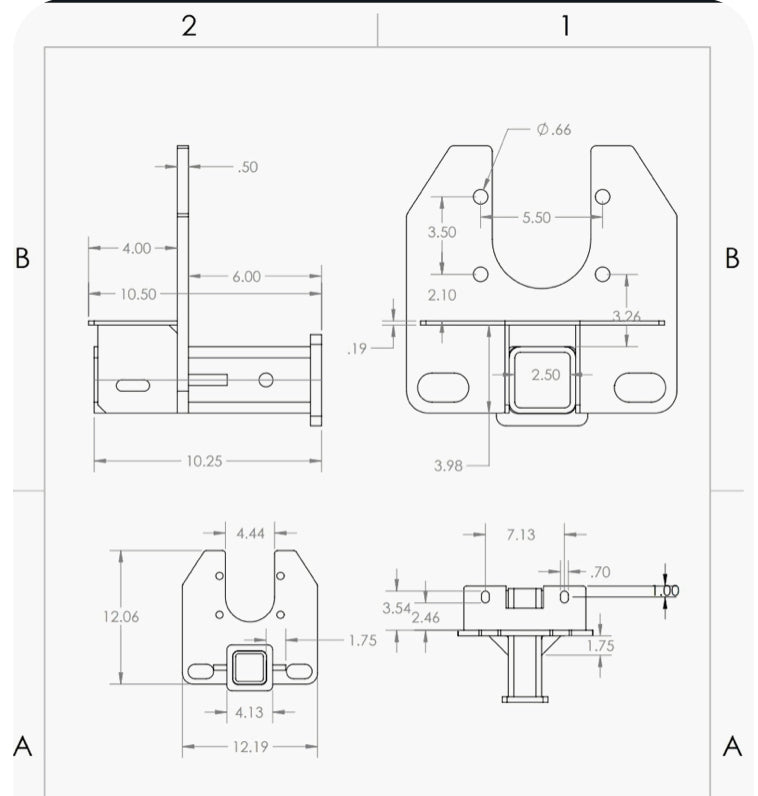 LMTV FMTV 2 "Receiver-Hitch ist vollständig zusammengebaut, um M1078 zu montieren